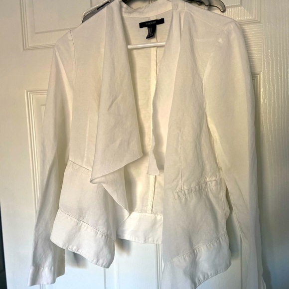 White linen and lycocel blazer size m - Picture 1 of 6